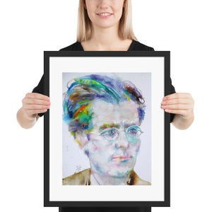 GUSTAV MAHLER watercolor portrait - FRAMED poster - various sizes! art print painting illustration drawing composer classical musician music