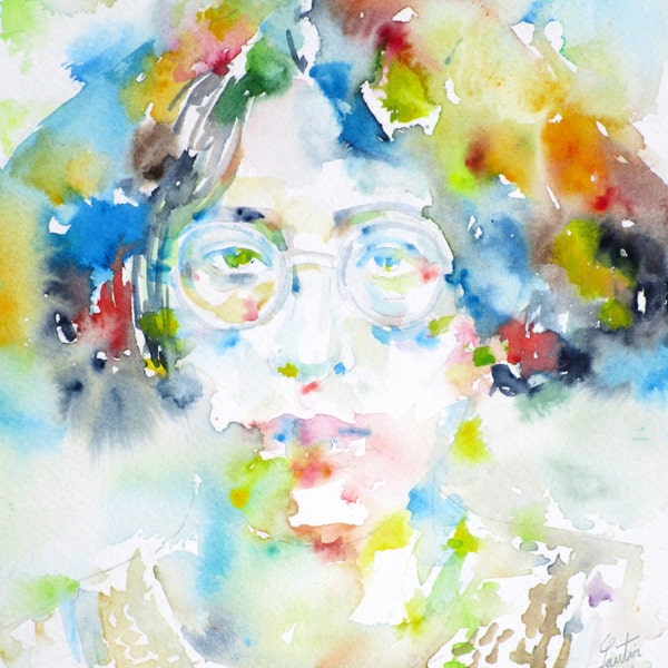 SIMONE WEIL  - original watercolor portrait - one of a kind!