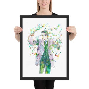 RICHARD STRAUSS watercolor portrait - FRAMED poster - various sizes! print painting illustration drawing composer classical musician music