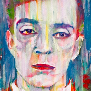 BUSTER KEATON aquarel schilderij - POSTER - print - diverse formaten beschikbaar!