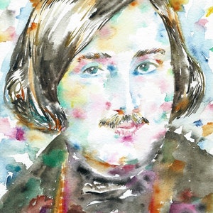 NIKOLAI GOGOL watercolor portrait  - POSTER - various sizes ! art print