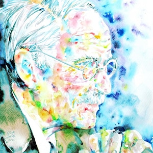 CARL JUNG watercolor portrait - POSTER - various sizes! art print gustav