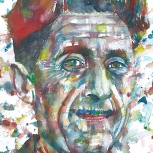 GEORGE ORWELL watercolor portrait - Poster - various sizes available!