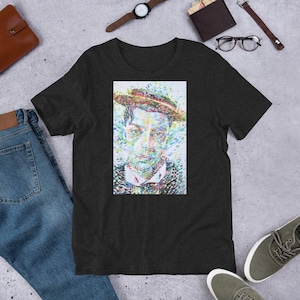 UNISEX t-shirt - BUSTER KEATON watercolor portrait - tshirt cloth clothing dress t shirt suit apparel art print painting hollywood cinema