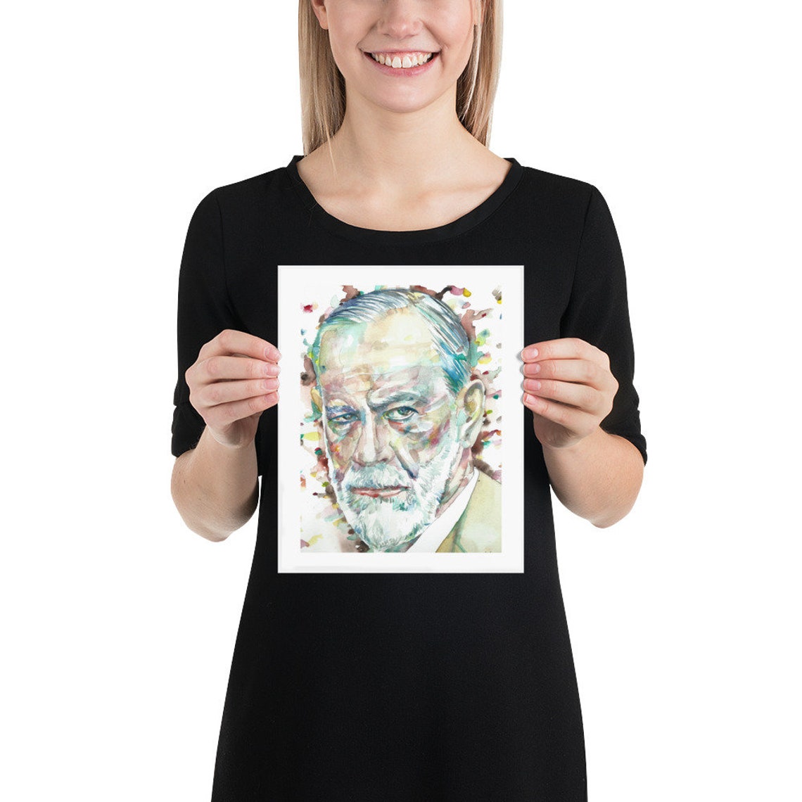 SIGMUND FREUD Watercolor Portrait POSTER Various Sizes - Etsy