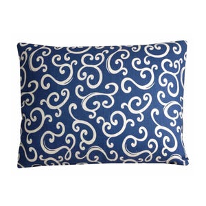 Soane Regency Swirl Cushion Blue and White Throw Pillow Cover 14x18