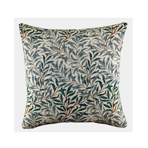 William Morris Willow Bough Cushion Pillow Cover Leaf Print Victorian Decor, Various Sizes