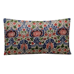 Housse de coussin William Morris Little Chintz, imprimé grenade multicolore, taie d'oreiller 12 x 20