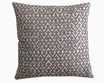 Fermoie Rabanna Cushion Grey and White Designer Pillow Cover