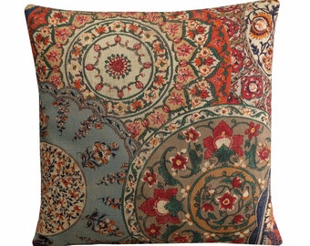 GP and J Baker Imari Cushion Red Indigo Designer Home Decor Pillow Cover