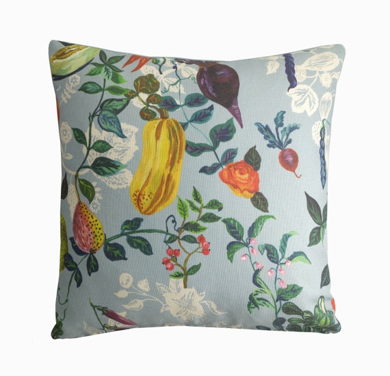 Duck Egg Blue Floral Cushion Fruit and Luxury duck egg blue oatmeal pillow