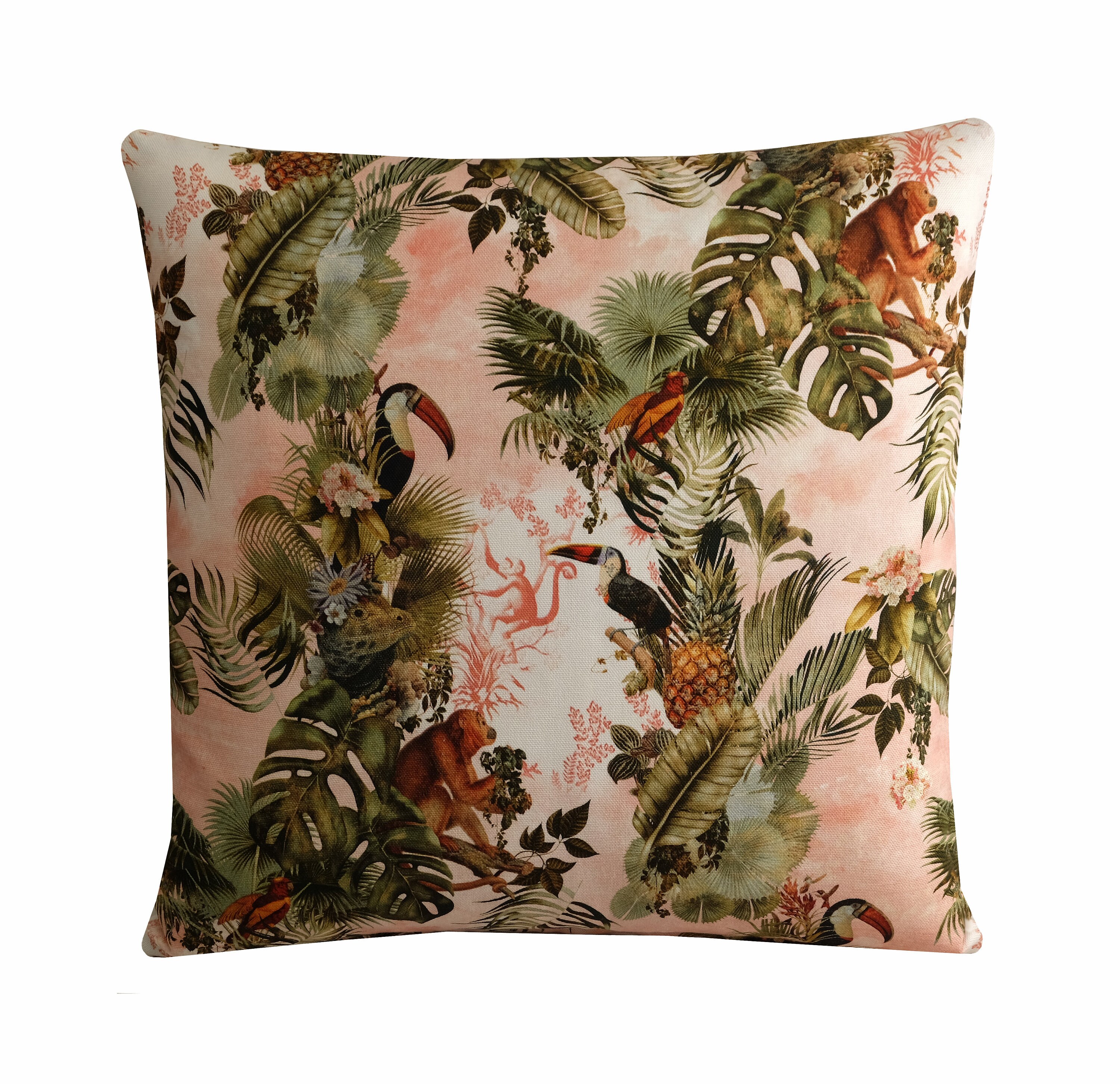 Jungle Cushion Tropical Rainforest Animal Print Pillow Cover Etsy