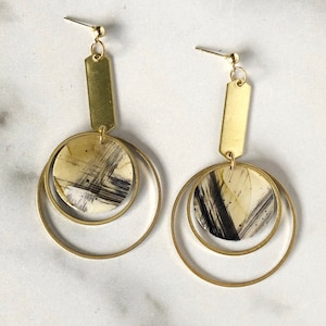 The Arden - Pegasus // Ready to Ship, Statement Earring, Lightweight Earring, Brass Jewelry, Modern Contemporary Jewelry, Gold Earrings