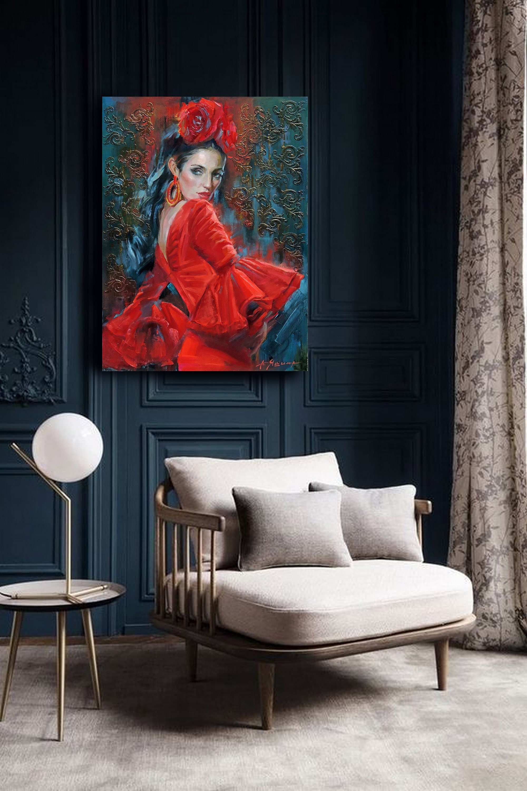 Carmen Original Oil Painting Flamenco Gift for Her Ballet Home Etsy