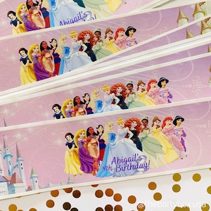 Etiquetas de botella de agua de la princesa, decoraciones de la fiesta de cumpleaños de la princesa, envoltorios de botellas de agua de la princesa, etiquetas personalizadas de la fiesta de la princesa
