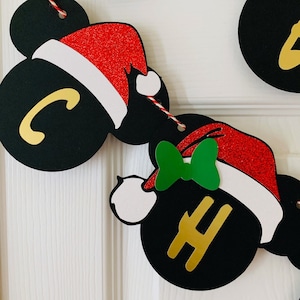 Mickey Mouse Merry Christmas Banner Mickey Mouse Theme Christmas Party Decorations Mickey Merry Christmas Banner Mickey Theme Holiday Banner