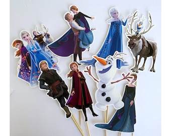 Centros de mesa de Frozen 2, decoraciones para fiestas de Frozen, troqueles para fiestas de Elsa y Anna, fiesta temática de Frozen, adornos de Frozen, centro de mesa de Frozen