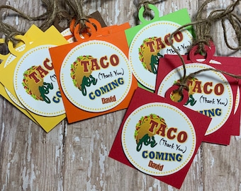 Fiesta Favor Tags, Taco party favor tags, Fiesta party thank you tags, Fiesta party decorations, Taco theme party