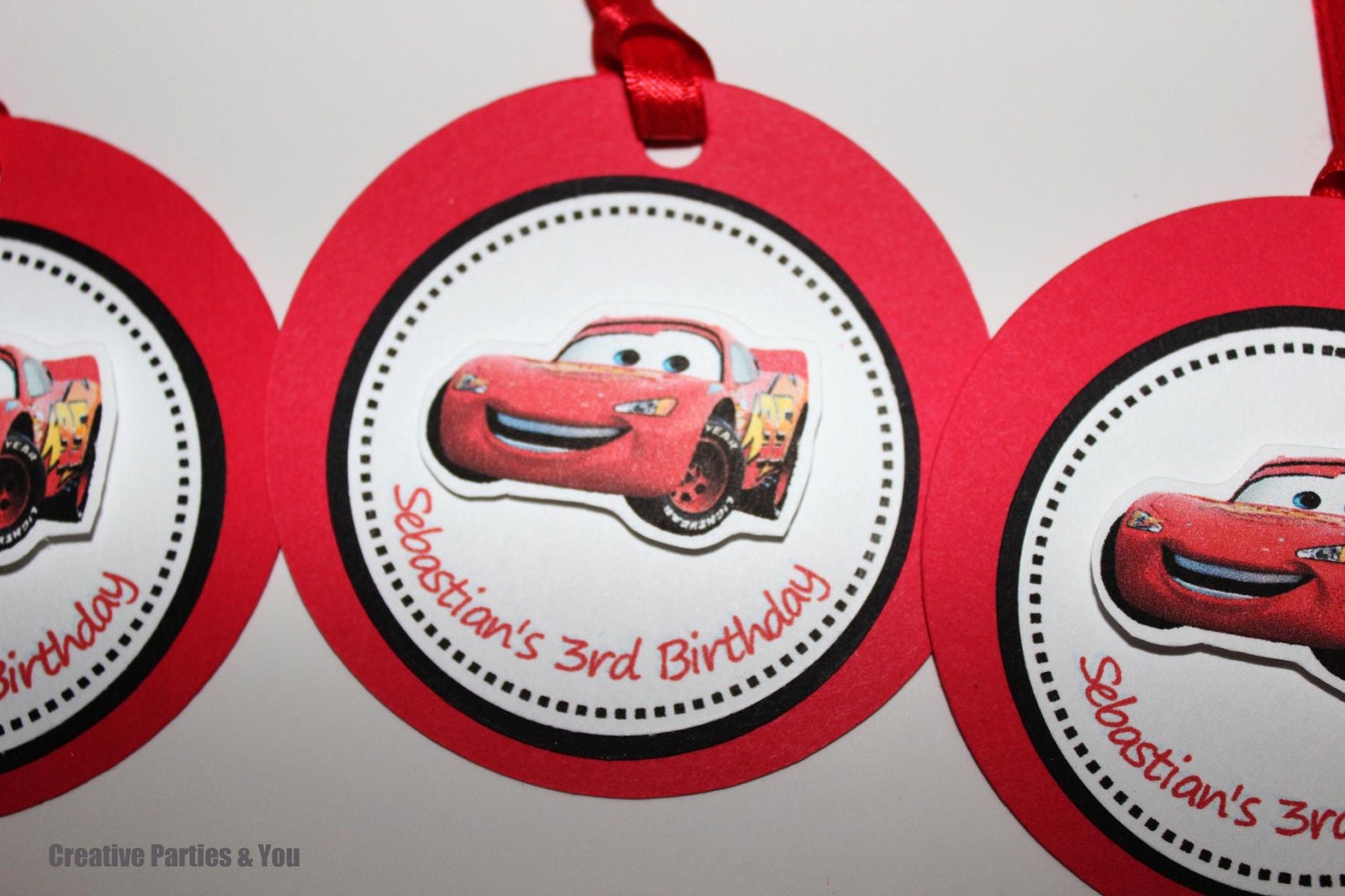 Disney Cars Lightning Mcqueen Party Favor/Treat Bag Tag | Etsy