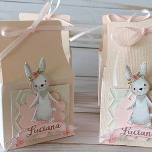 Bunny Favor Boxes, Easter Bunny Candy Box, Bunny Birthday Party Decorations, Cute Bunny Favor Boxes, Personalized Favor Box, Easter Party image 4