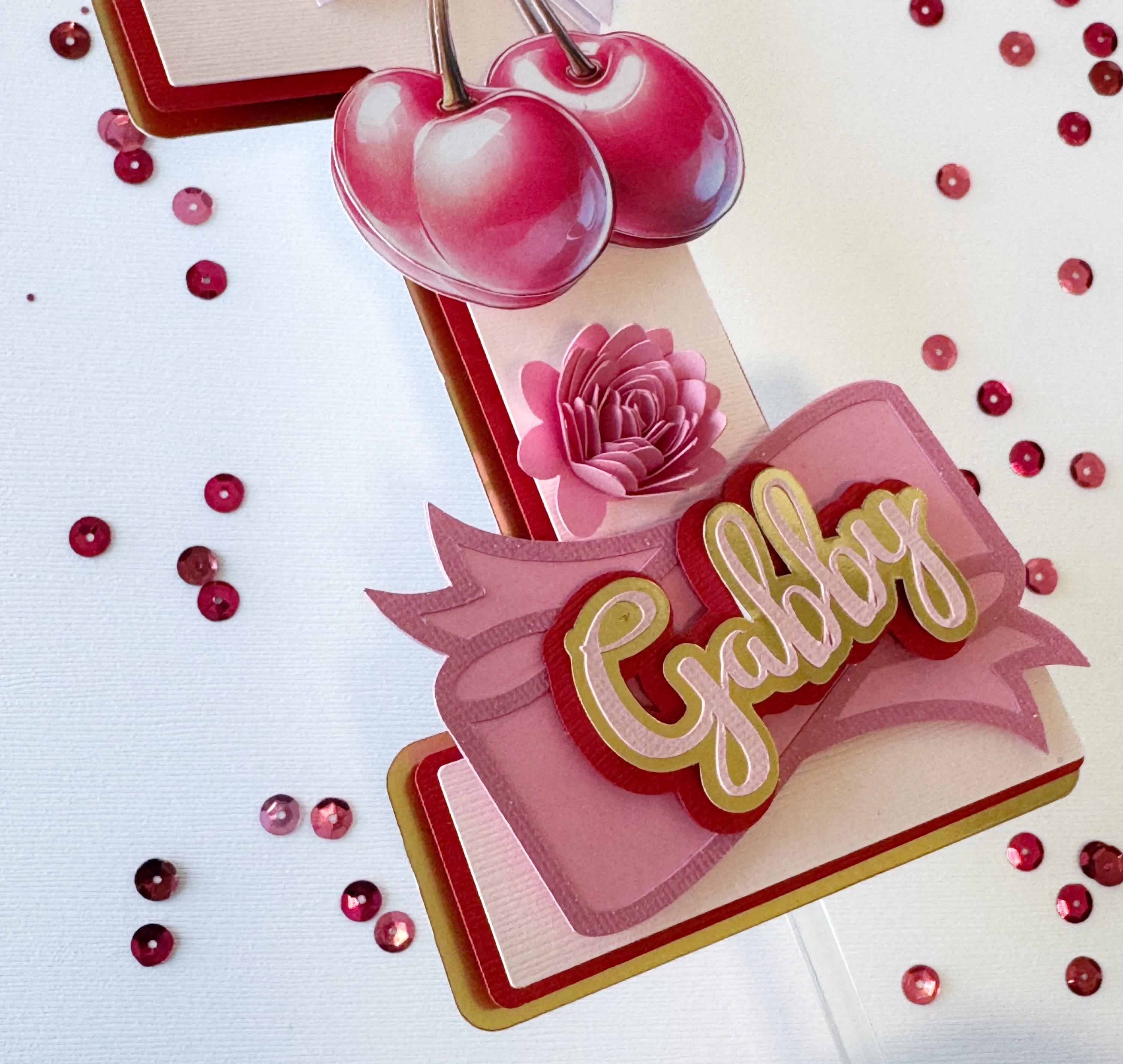 Cherry and Bow Cake Topper First Birthday Party Decorations Coquette ...