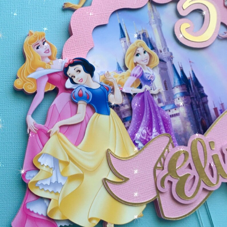 Princess Cake Topper Princess Party Decorations Princess Etsy