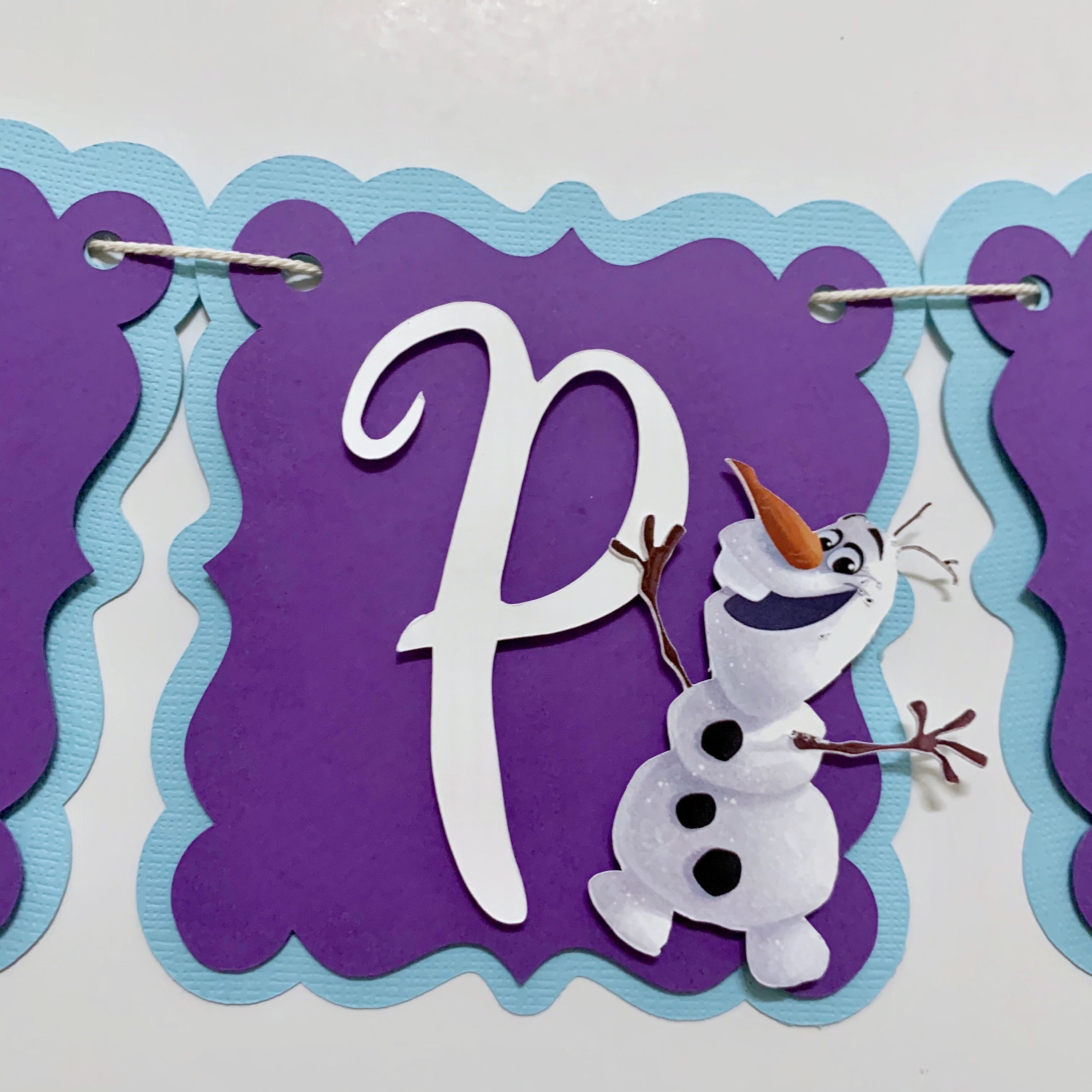 Frozen Happy Birthday Banner, Frozen Birthday Party Decorations 