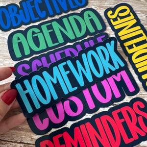 Whiteboard Custom Magnets, Teacher Classroom Magnets, School Classroom Decoration, Printed Magnetic School Labels, Teacher Whiteboard Decals