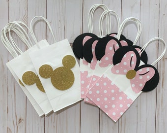 Minnie Mouse Party favor bags Mickey Mouse Party Favor Bags Minnie Mouse Party decorations Minnie Mouse candy bag Mickey Mouse gift bag