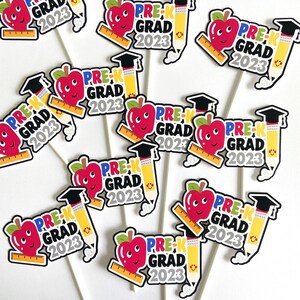 Pre K Graduation Cupcake Toppers, Pre Kindergarten Graduation Party
