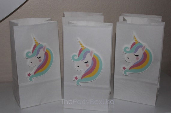 Unicorn popcorn bags, Unicorn candy box, Unicorn party decorations, Unicorn birthday party, Unicorn party favor bags, Unicorn gift boxes Il_570xn