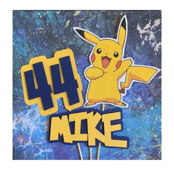 Pokemon party centerpiece, Pokemon party cake topper, Personalized Pokemon centerpiece, Pikachu centerpiece, Pokemon party decorations Il_570xn