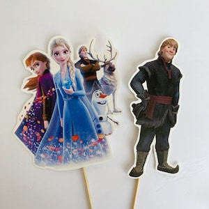 Frozen 2 Party Centerpieces, Frozen Party decorations, Elsa and Anna party die cuts, Frozen theme party, Frozen toppers, Frozen Centerpiece image 5