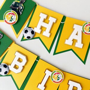 Sports Senegal Happy Birthday Banner Soccer Theme Banner Sports Birthday Party Decorations Senegal Soccer Team Birthday Themed Party