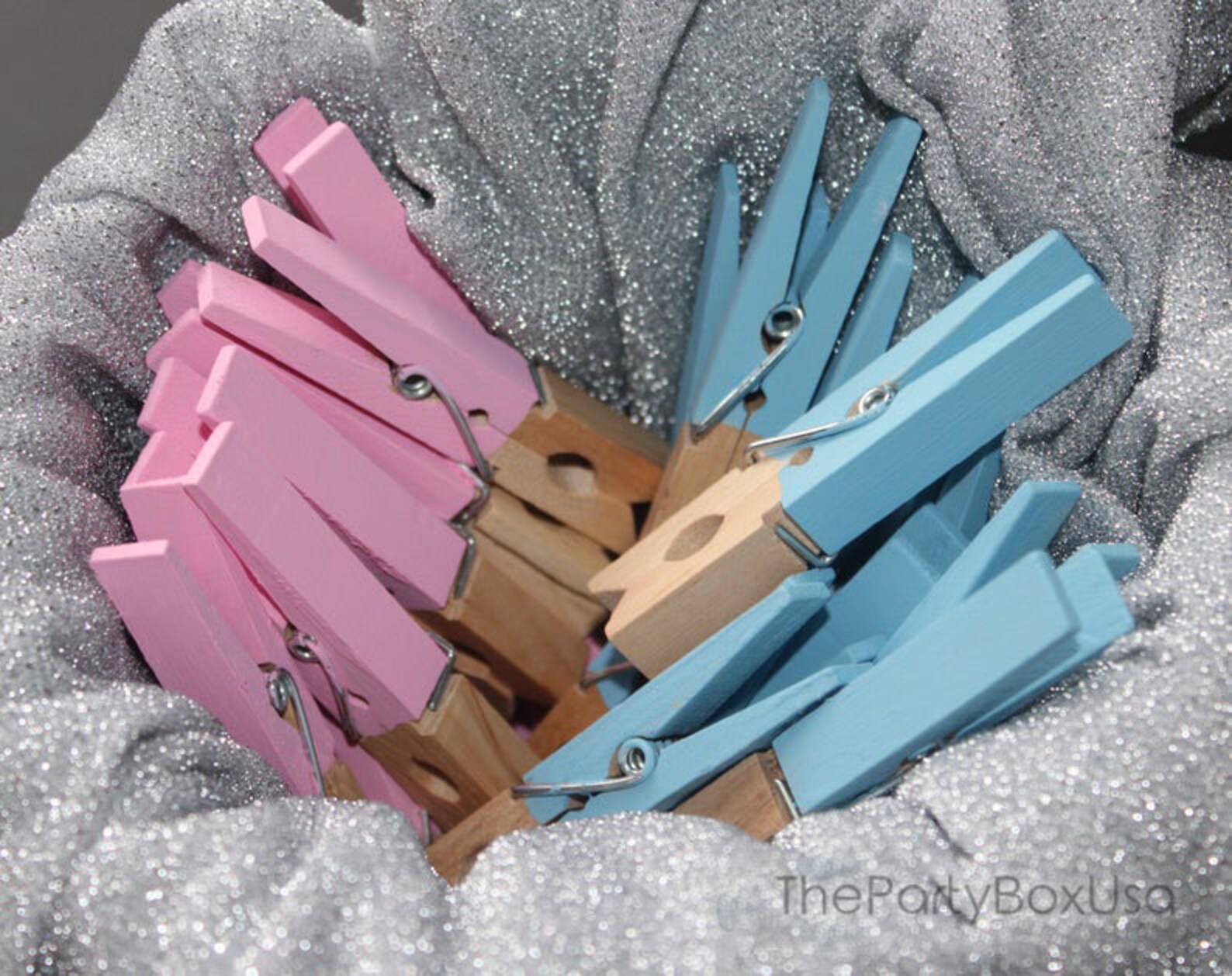 Gender Reveal pink and blue clothespins Wear your Guess Etsy