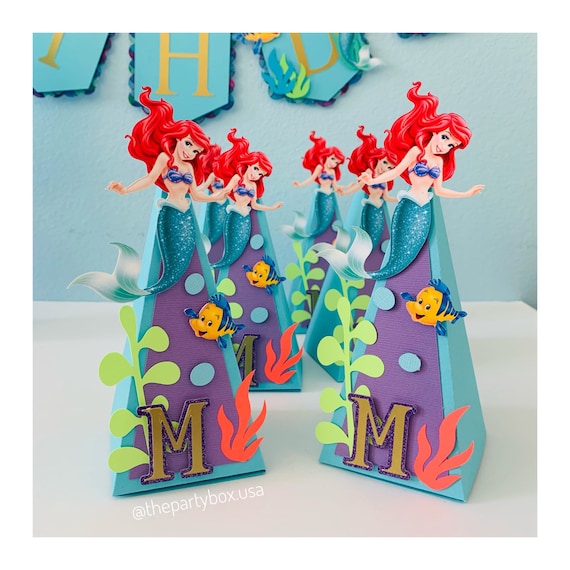Little Mermaid Favor Box, Little Mermaid Theme Party Decorations