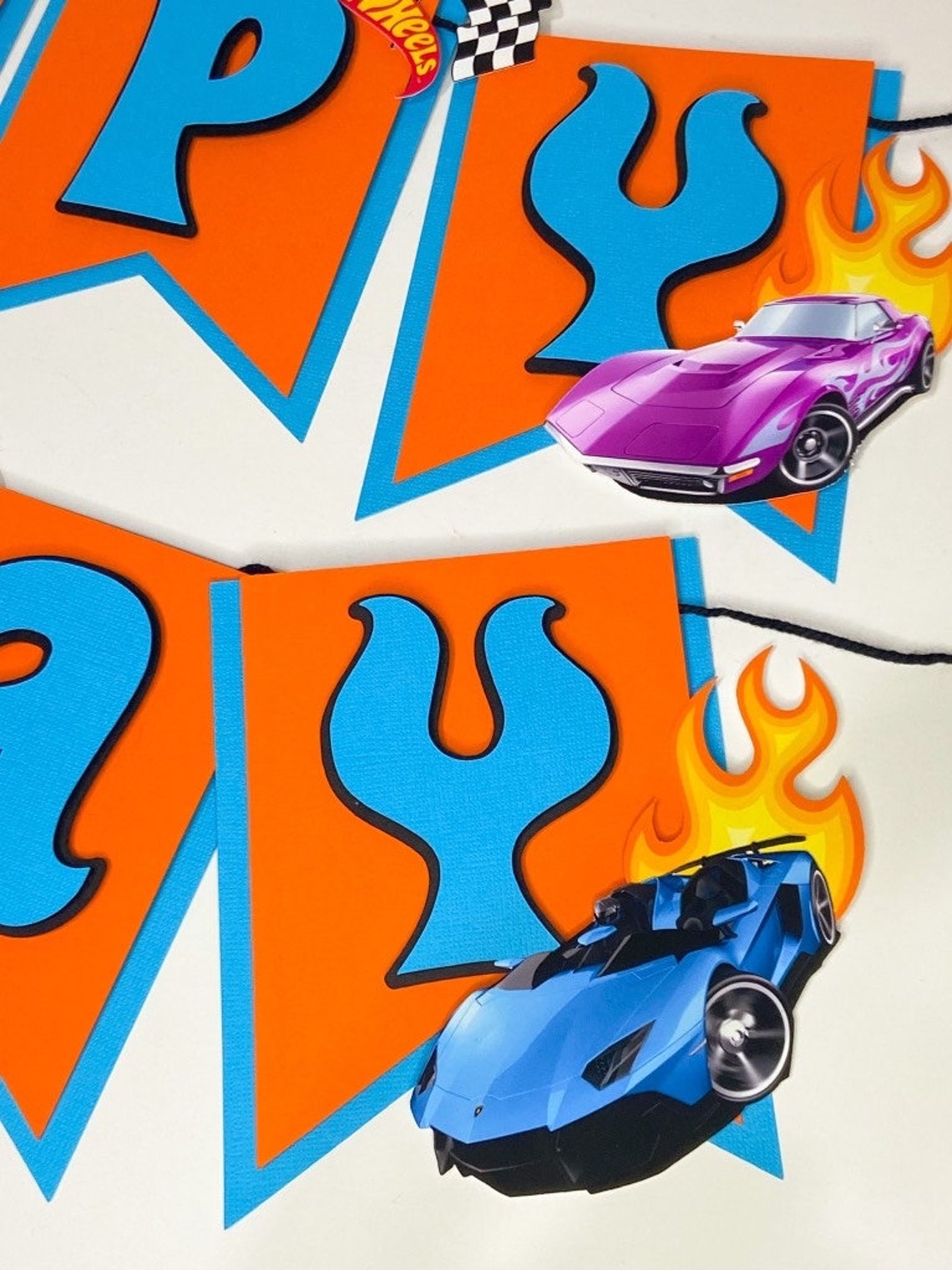 Race Car Birthday Banner Racing Party Decorations Cars Happy Etsy
