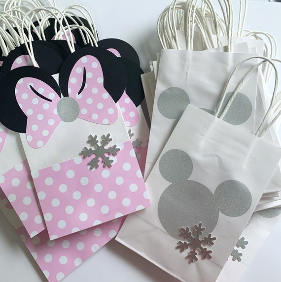 Minnie Mouse favor bolsos Minnie Mouse Party decoraciones Minnie Mouse fiesta tematica Mickey Mouse favor bolsos Winterland Minnie Mouse