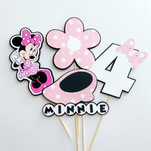 Minnie Mouse Party Centerpieces Minnie Mouse Themed Party Decorations Minnie Mouse Party Die Cuts Minnie Party Toppers Minnie Birthday