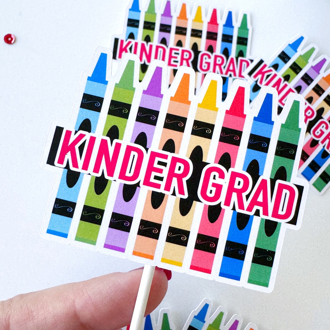 Graduation Cupcake Toppers, Pre K Graduation Cupcake Toppers, Kinder