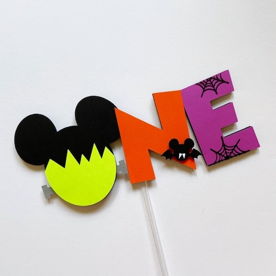 Halloween Mickey Mouse Inspired Cake Topper Halloween One Etsy