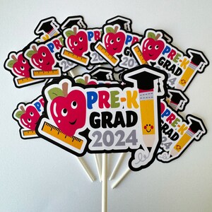 Pre K Graduation Cupcake Toppers, Pre Kindergarten Graduation Party