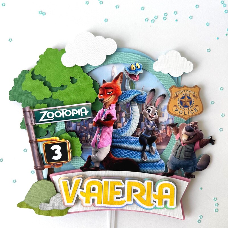 Zootopia 2 Cake Toppers - Etsy