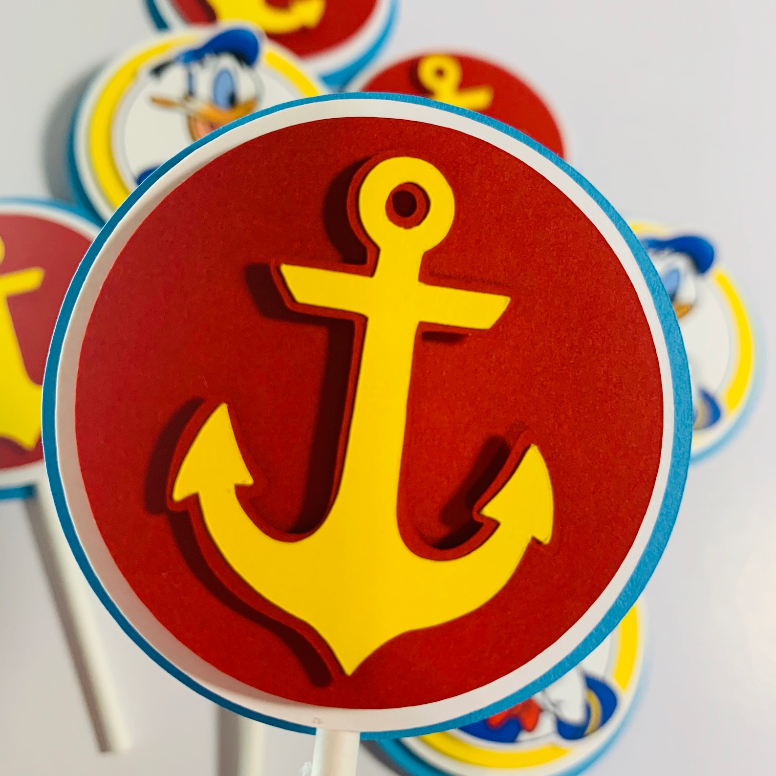 Donald Duck Cupcake Toppers Donald Duck Party Decorations Etsy