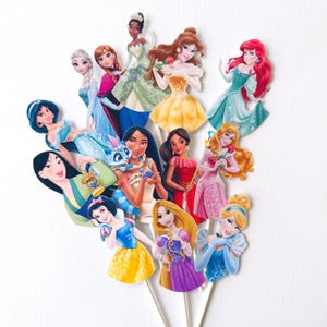 Prinzessin Cupcake Toppers Prinzessin Thema Geburtstag Party Dekorationen Prinzessinnen Party Auswahl Geburtstagsparty Cupcake Toppers