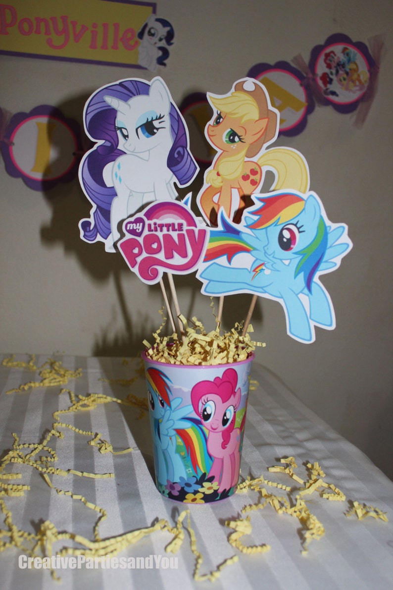 My Little Pony Centerpiece Pinkie Pie Party My Little Pony | Etsy