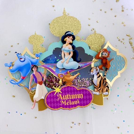 Aladdin Cake Topper, Princess Jasmine Birthday Party Decorations