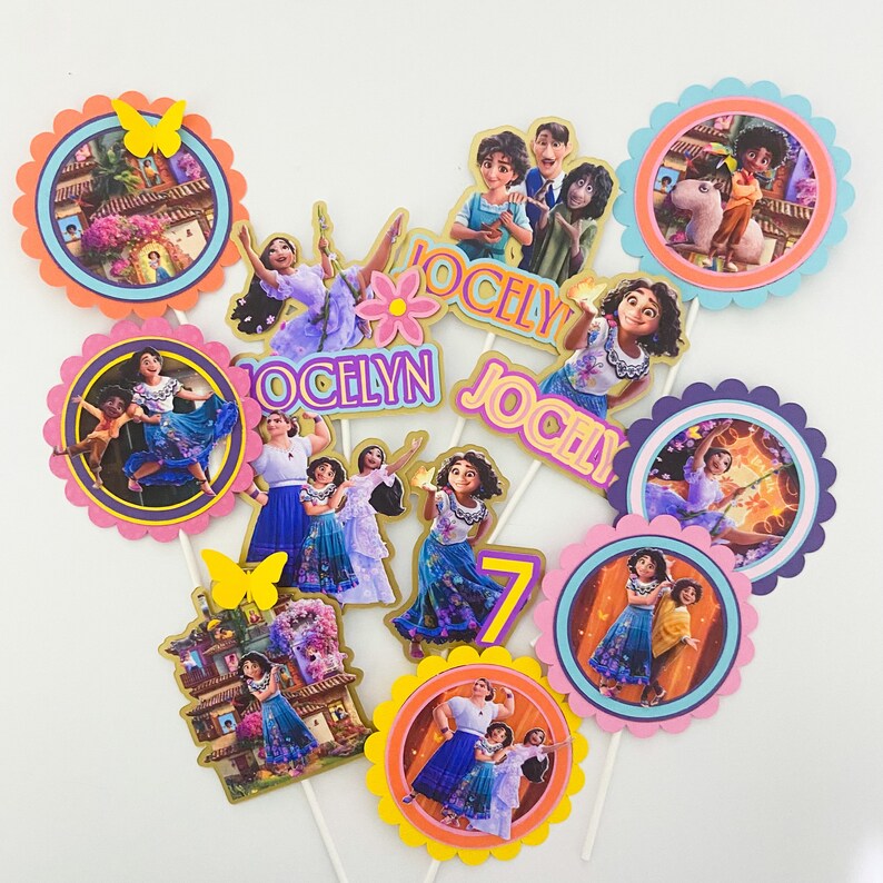 Encanto Cupcake Toppers Encanto Party Decorations Etsy Ireland