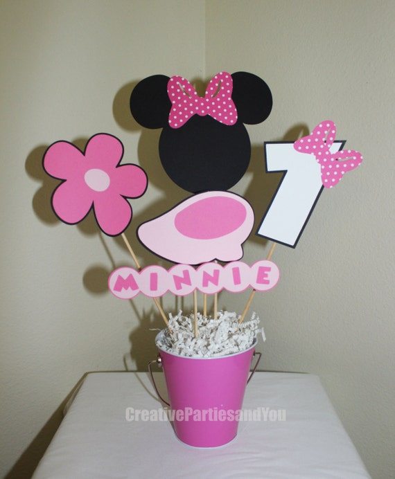 Minnie Mouse Centerpiece - Set of 5 Die Cuts - Mickey Mouse Clubhouse Centerpiece Il_570xn