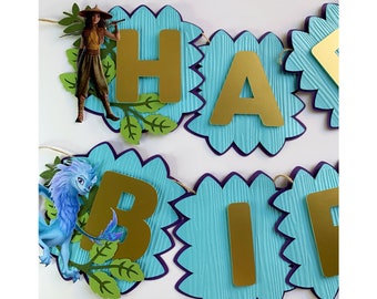 Raya and The Last Dragon Happy Birthday Banner, Raya Birthday Party Decorations, Raya and Sisu Birthday Party supplies, Raya theme party